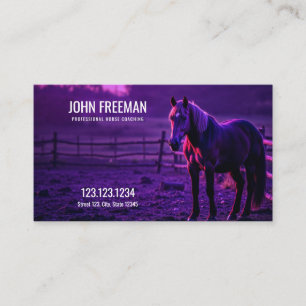 Twilight Lila Horse Silhouette Equine Visitkort