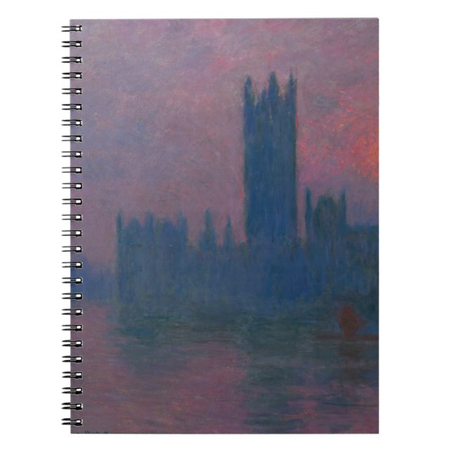 Twilight London Skyline Impressionist Notebook Anteckningsbok (Framsidan)