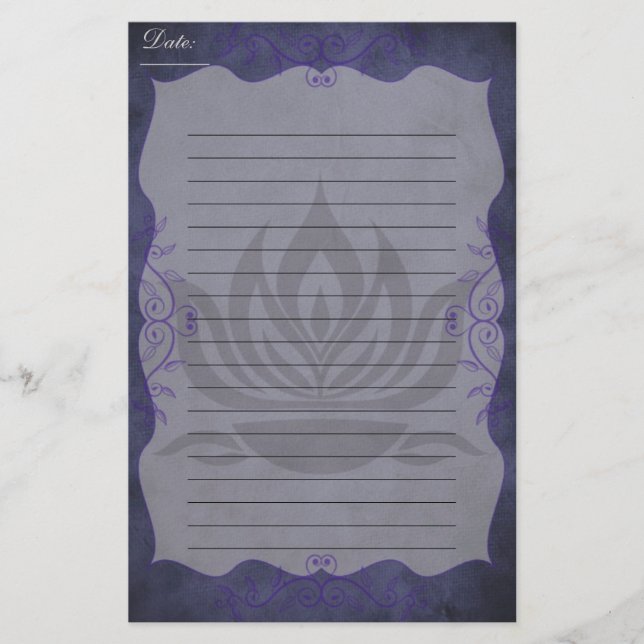 Twilight Lotus Pappersvaror Brevpapper (Framsida)