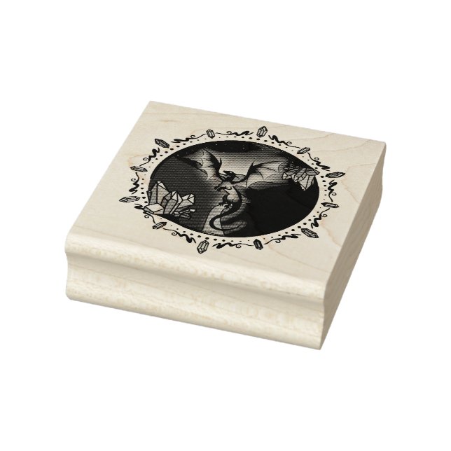 Twilight Magic Crystal Elegant Amethyst Dragon Stämpel (Stämpel)