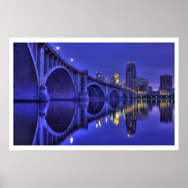 Twilight-Minneapolis 3rd Ave Bridge Poster (Framsidan)