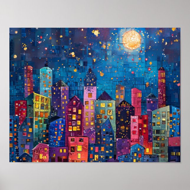 Twilight Mosaic: Urban Spectrum Poster (Framsidan)