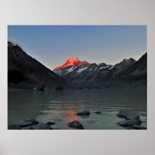 Twilight på Aoraki Poster