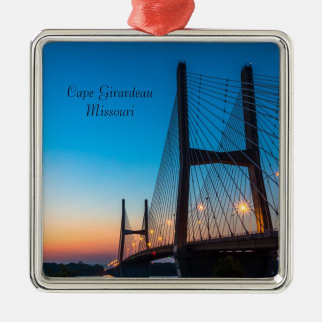 Twilight på Bill Emerson Bridge Julgransprydnad Metall (Framsidan)