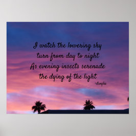 Twilight - poetry Art Poster