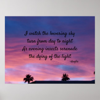 Twilight - poetry Art Poster
