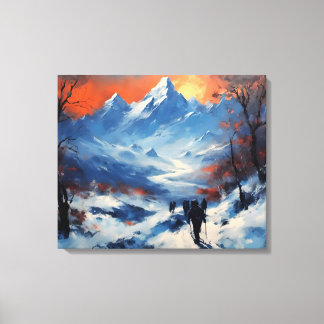 Twilight-promenaden vid Mt Everest Canvastryck