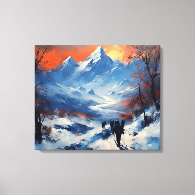 Twilight-promenaden vid Mt Everest Canvastryck (Framsida)