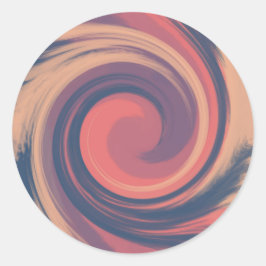 Twilight Rosa och Blue Vortex Runt Klistermärke