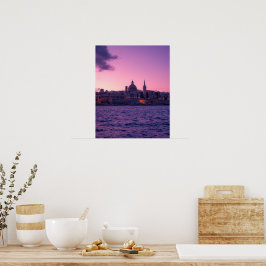 Twilight Serenity over Valletta - ett tidslöst Med Poster