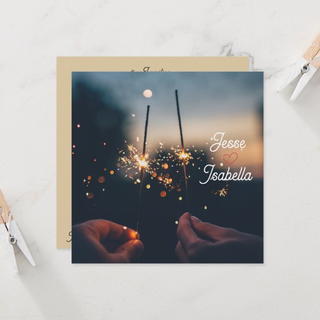 Twilight Spark Romance – Elegant Wedding Sparkler  (Fram/Back In Situ)