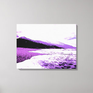 Twilight-stranden i violett och lila canvastryck