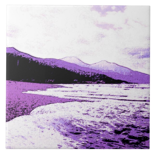 Twilight-stranden i violett och lila kakelplatta (Framsidan)