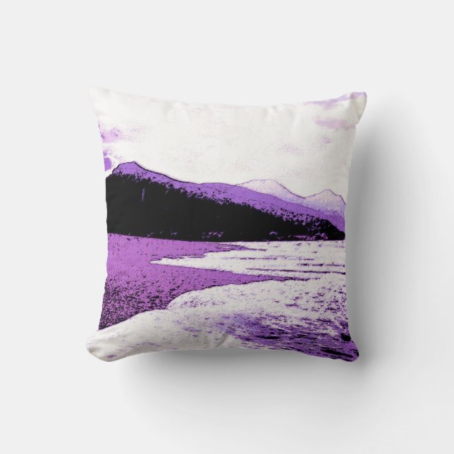 Twilight-stranden i violett och lila kudde (Framsida)