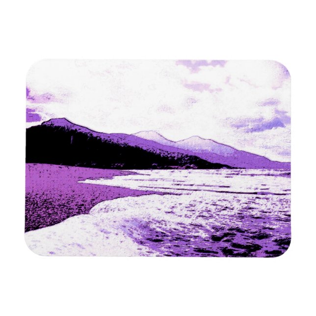 Twilight-stranden i violett och lila magnet (Horisontell)