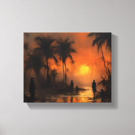 Twilight-stranden på Jungle Canvastryck