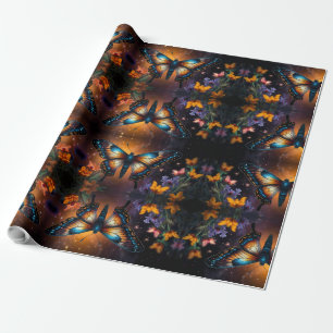 Twilight Symphony: Butterfly in a Cosmic Garden Presentpapper