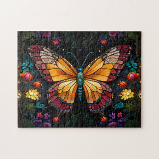 Twilight Symphony: Butterfly in a Cosmic Garden Pussel
