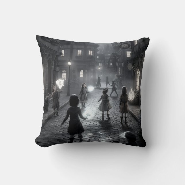Twilight Tales on Cobblestone Tote Bag Kudde (Framsida)