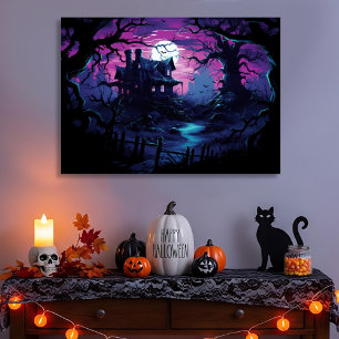 Twilight Väg till Haunted Halloween Manor Canvastryck