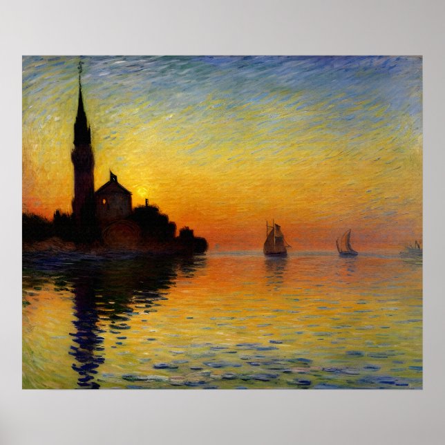 Twilight, Venedig - Skimrande reflektioner Poster (Framsidan)