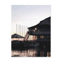 Twilight vid sjö, Kingston, Ontario