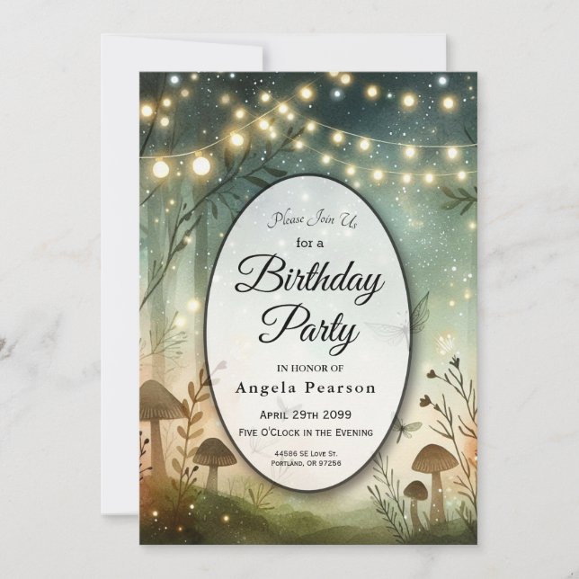 Twilight Whispers of the Woodland Inbjudningar (Framsida)