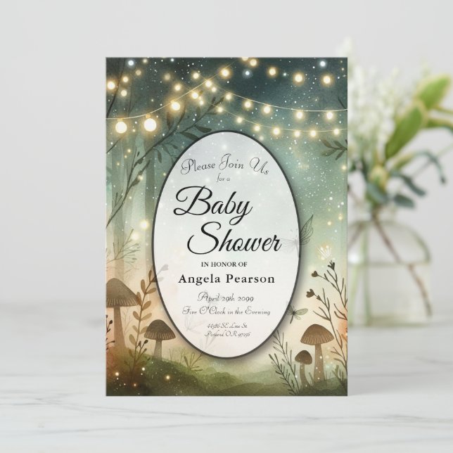 Twilight Whispers of the Woodland Inbjudningar (Stående Fram)