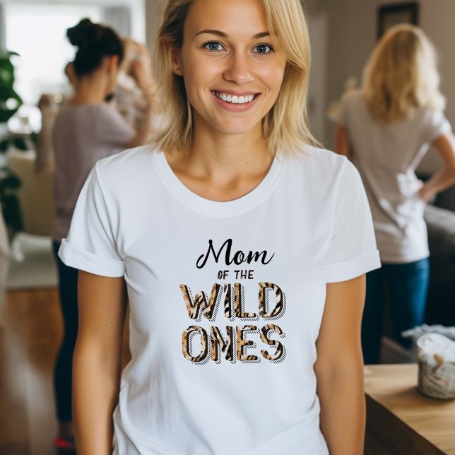 Twillingar 1:a födelsedag Mamma i Vilden T Shirt (Mom of the wild one, boy 1st birthday parents t-shirt)