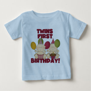Twillingar 1:a födelsedag - T-shirts och gåvor