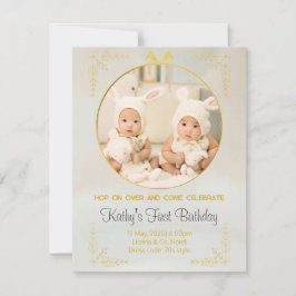 twillingar 1:a födelsedagsinbjudan inbjudningar