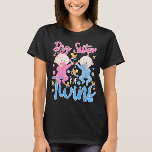 Twillingar äldre Rosa för systermeddelande T Shirt