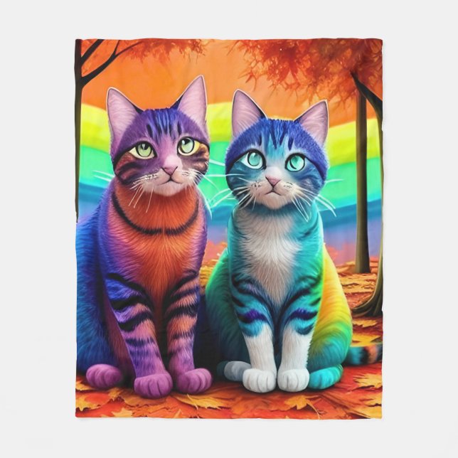 Twillingar av Cats Digital Art-56467 Fleecefilt (Framsidan)