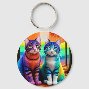 Twillingar av Cats Digital Art-56467 Nyckelring