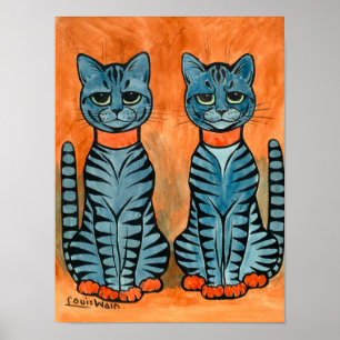Twillingar av Louis Wain Poster