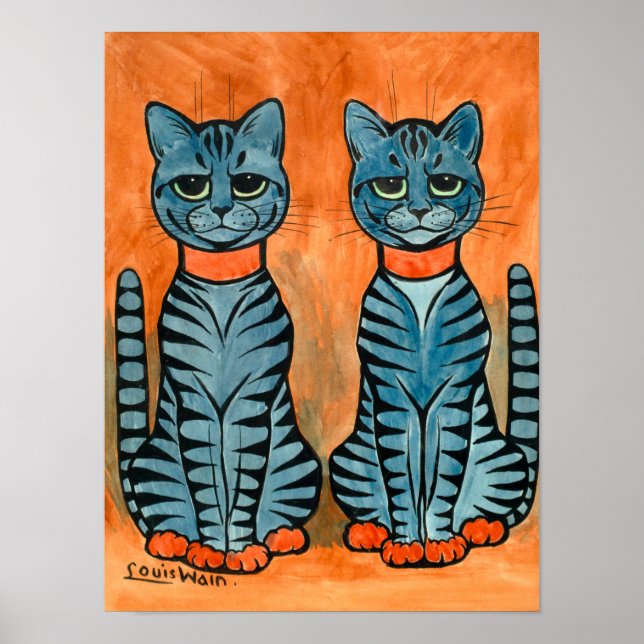 Twillingar av Louis Wain Poster (Framsidan)