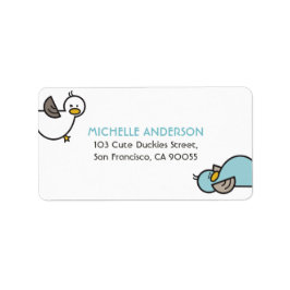 Twillingar Baby Cute Tecknad Players Duckies Label Adressetikett