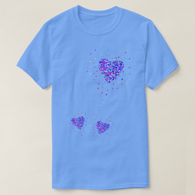 Twillingar Baby Gravid Announting Heart 2 T Shirt (Design framsida)