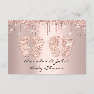 Twillingar Baby Shower Feet Ro Dricks Girl Boy Inbjudningar