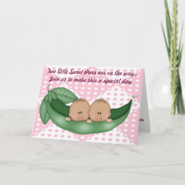 Twillingar Baby Shower Pea i en Pod-inbjudan Inbjudan