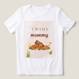 Twillingar babydusch könsneutral mamma t-shirt