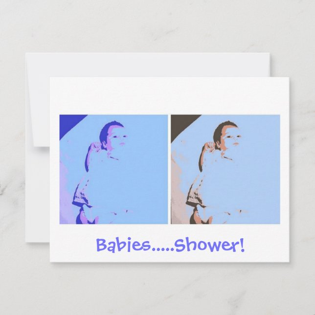 Twillingar Babykläder Inbjudningar (Framsida)