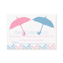 Twillingar Babyskor Paraplla Diaper Raffle Biljett