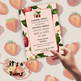 TWILLINGAR Berry Sweet Strawberry Inbjudningar