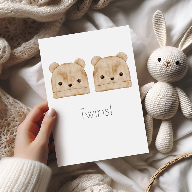Twillingar Boho Baby Grattiss Card Kort (Skapare uppladdad)