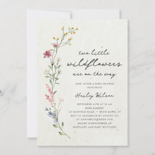 Twillingar Boho Little WildblomBaby Shower Inbjudningar