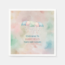 Twillingar Boy and Girl Shower Parbrella Pappersservett