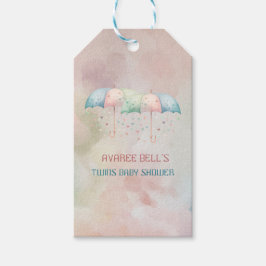 Twillingar Boy and Girl Shower Parbrella Presentetikett