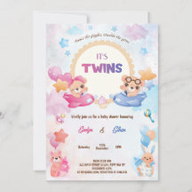 Twillingar Boy Bear Airplan Baby Shower