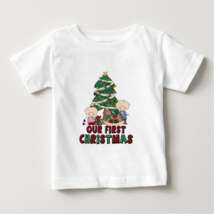 Twillingar Boy & Girl första jul T-shirt